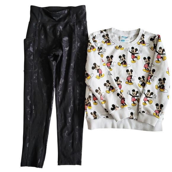 GAP Other - Gap Kids Disney Minnie Mouse Print Leggings & Mickey and Friends Sweatshirt LOT